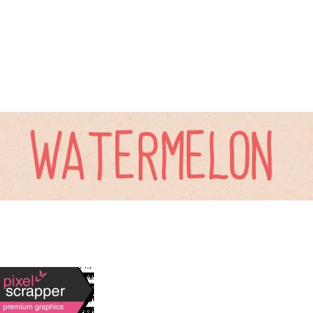 Garden Tales Watermelon Word Art Snippet