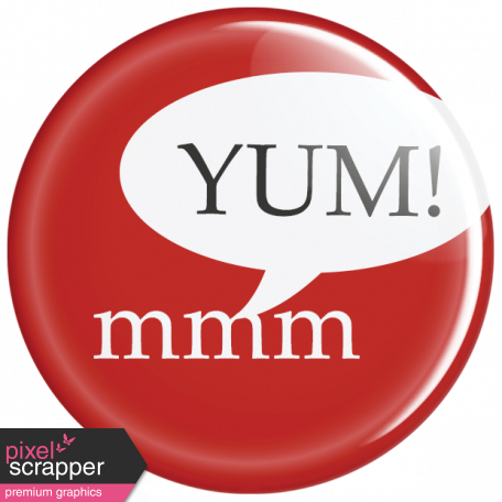 Food Day - Yum Button Pin