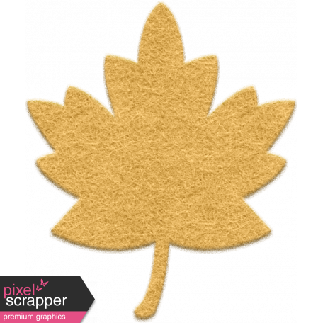 Fall Flurry Gold Felt Leaf