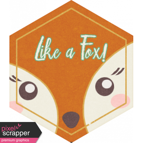 Fall Flurry Hexagon Fox Tag