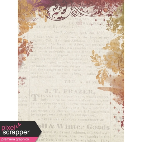 Fall Flurry Autumn Border Journal Card 3x4