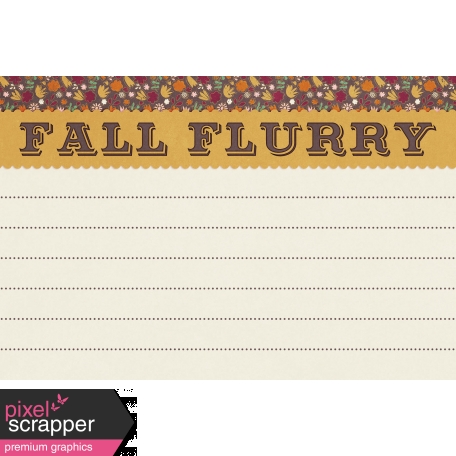Fall Flurry Journal Card 4x6