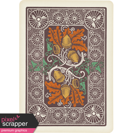 Fall Flurry Acorn Playing Card