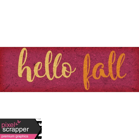 Fall Flurry Hello Fall Word Art 