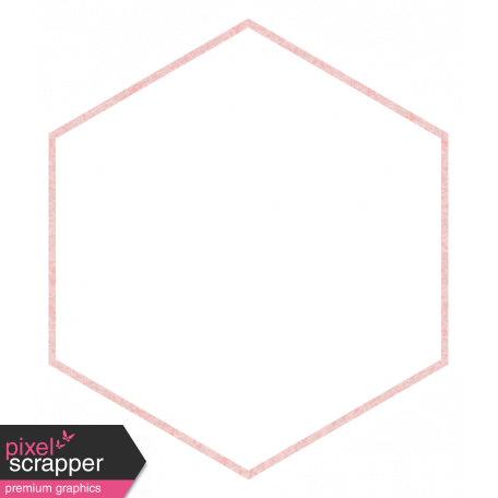 Baby Shower Blank Pink Hexagon Tag