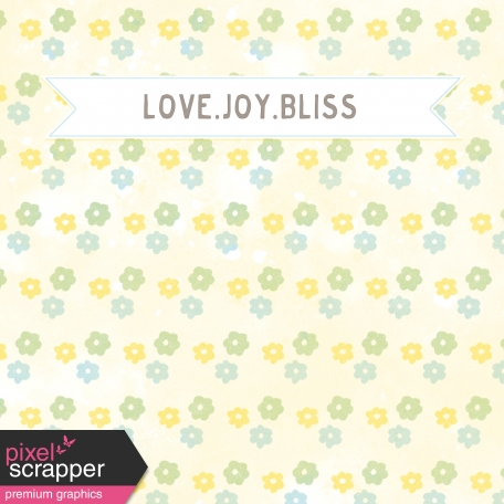 Baby Shower Yellow Love.Joy.Bliss Journal Card 4x4