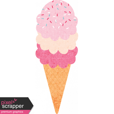 June Good Life - Summer Strawberry Ice Cream Cone