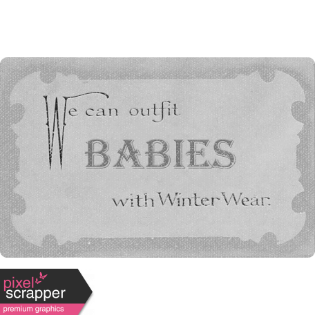 Snow Baby Template - Winter Babies Label 