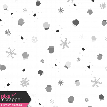 Snow Baby Templates - Mittens and Snowflakes Paper