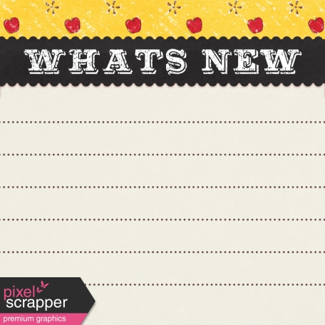 Heading Back 2 School - Whats New 4x4 Journal Card