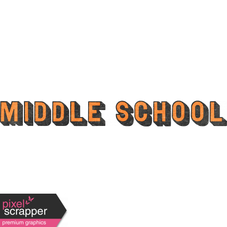 Heading Back 2 School - Middle School Word Art