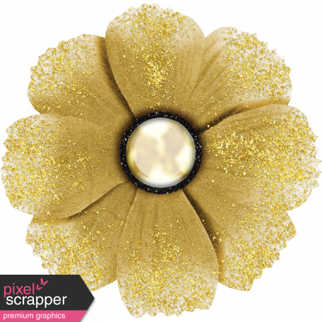 Reminisce Gold Glitter Flower