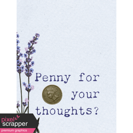 Lavender Fields Journal Card Penny 3x4