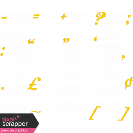 Bohemian Sunshine Yellow Alpha Sheet Symbols 02