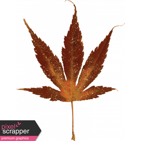 Copper Spice Brown Glitter Leaf