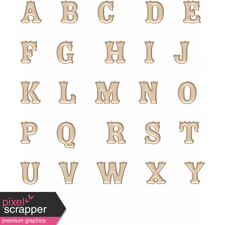 Copper Spice Alpha Letters - White