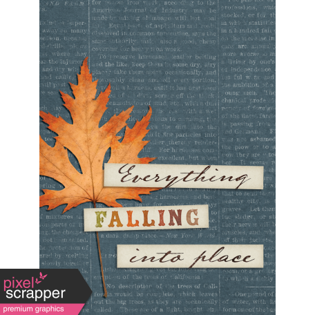 Copper Spice Falling 3x4 Journal Card