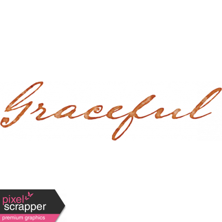 Copper Spice Graceful Ink Word Art