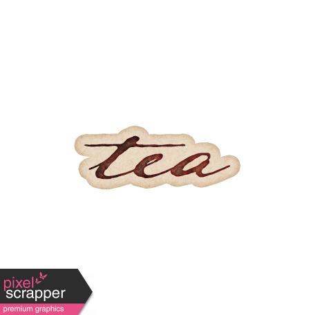 Copper Spice Tea Ink Word Art Sticker