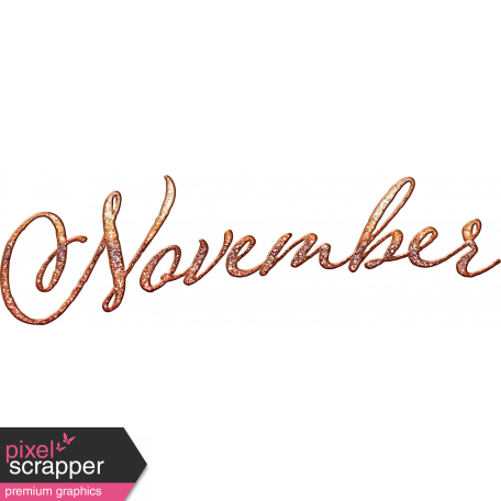 Autumn Bramble Word Art - November