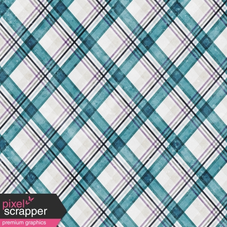 Winter Solstice Teal Plaid Paper