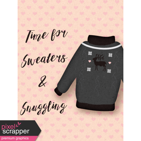 Sweaters & Hot Cocoa Sweaters & Snugging Journal Card 3x4