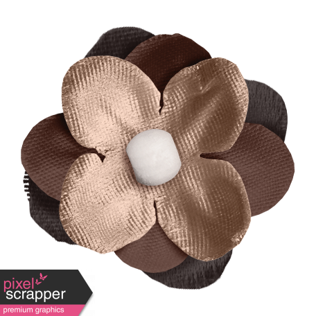 Sweaters & Hot Cocoa Mini Brown Flower