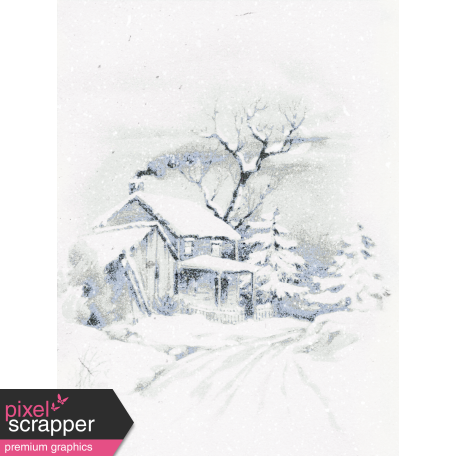 Winter Solstice Winter House 3x4 Journal Card