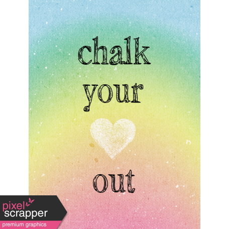 Something Fun Chalk Your Heart Journal Card 3x4