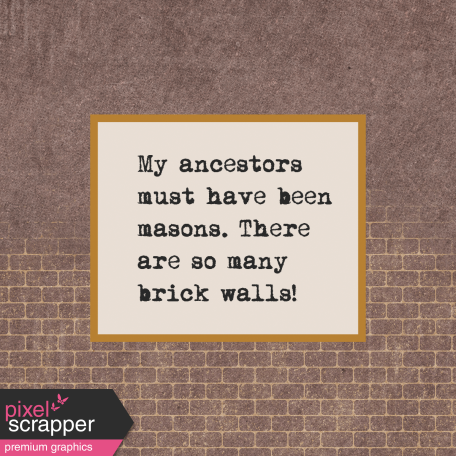 Vintage Memories: Genealogy Brick Walls 4x4 Journal Card