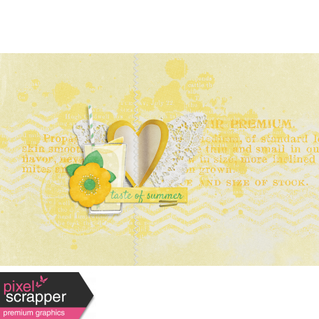 Peach Lemonade Glass Journal Card 4x6
