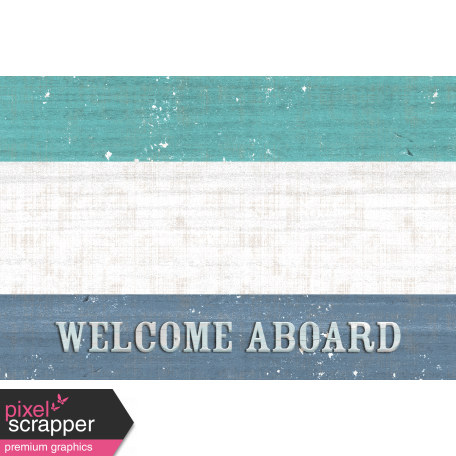 Nantucket Feeling {Sail Away} Wood Welcome 4x6 Journal Card