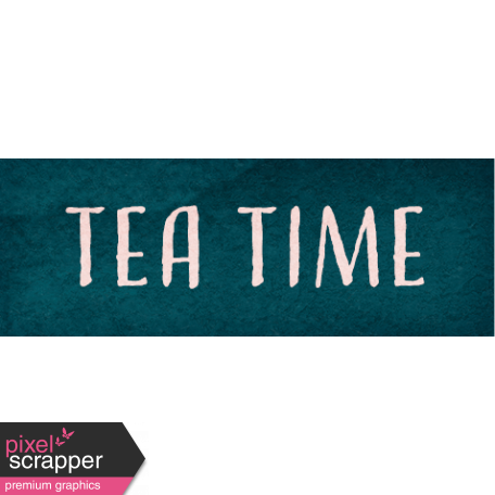 Tea in the Garden Tea Time Word Art Snippet