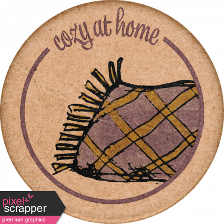 Cozy At Home Round Sticker Blanket