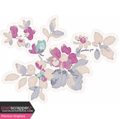 Shabby Chic Floral Sticker