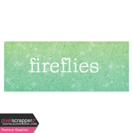 Backyard Summer Element Word Art Snippet Fireflies