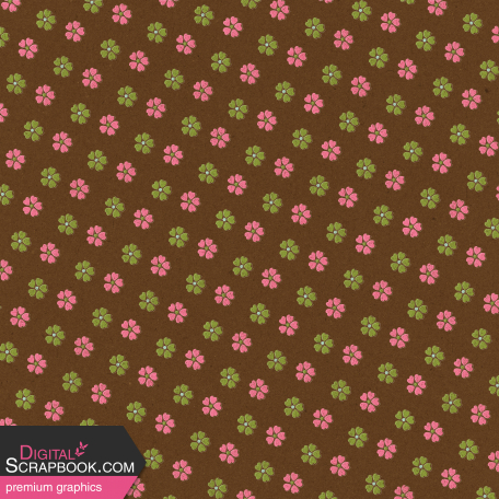 Camp Out : Woods Brown Flowers Paper