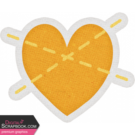 Sweet Autumn Yellow Argyle Heart Sticker