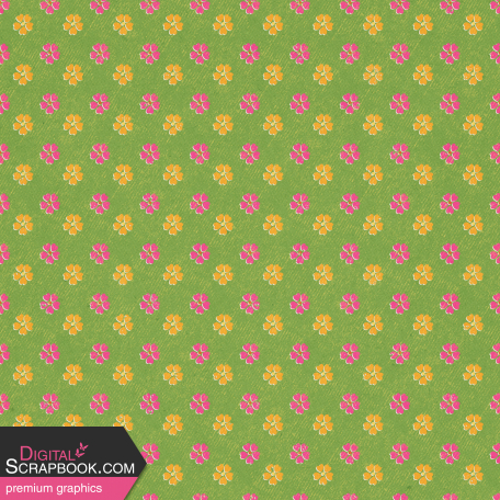 Sweet Autumn Green Flowers Paper