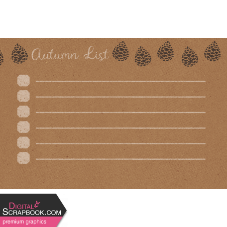 Sweet Autumn List Journal Card 4x6