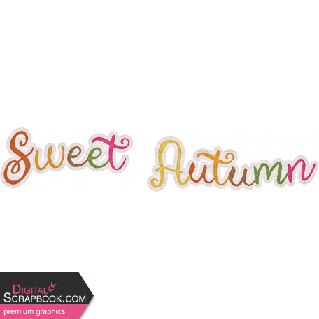 Sweet Autumn Mini Element Word Art Sweet Autumn