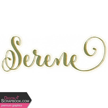 Chicory Lane Element Word Art Serene