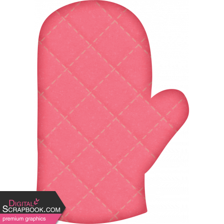 Baking Days Pink Left Oven Mitt