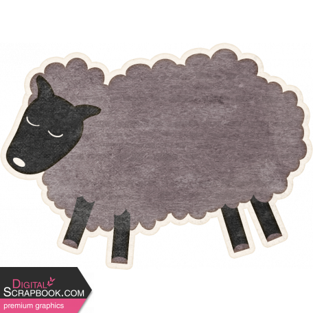 Woolen Mill Baby Addon Element Sticker Gray Sheep