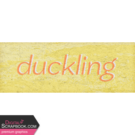 Green Acres Duckling Word Art