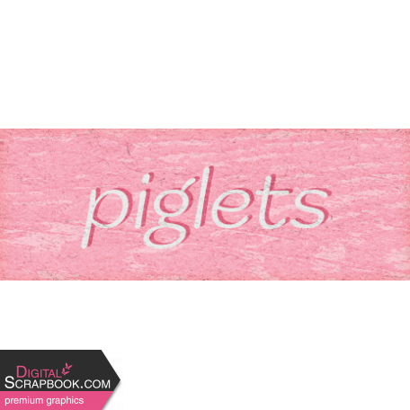 Green Acres Piglets Word Art