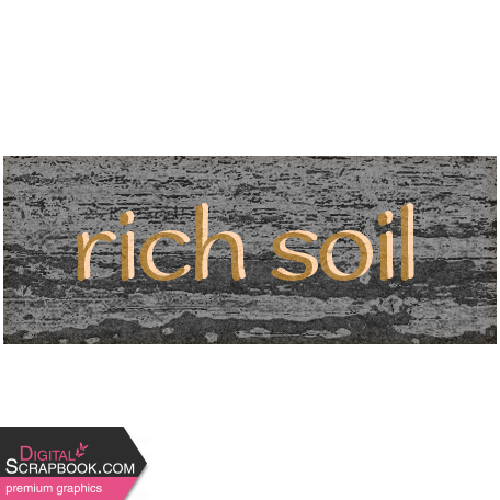 Green Acres Rich Soil Word Art