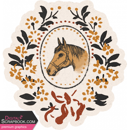 Wild Horses Horse Cameo Sticker