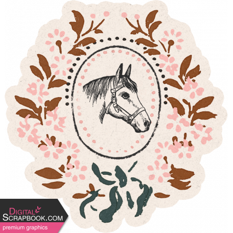 Wild Horses Horse Cameo Sticker 2