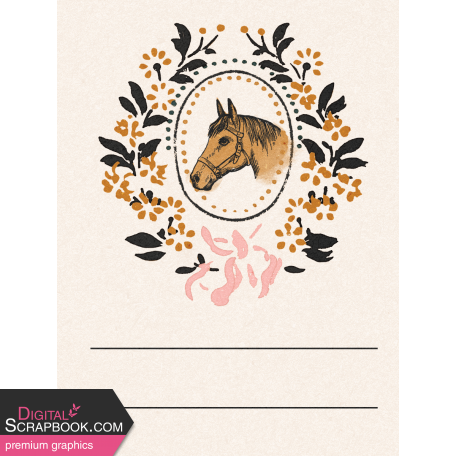 Wild Horses Journal Card Horse 3x4